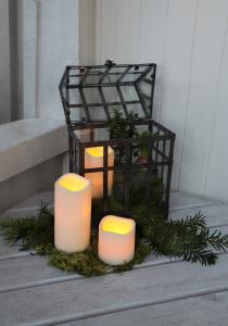 Star Trading Paul Blockljus LED Utomhus Beige 7,5cm