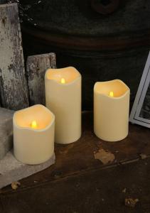 Star Trading Paul Blockljus LED Utomhus Beige 23cm