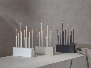 Star Trading Buzz Adventsljusstake Grå 43cm