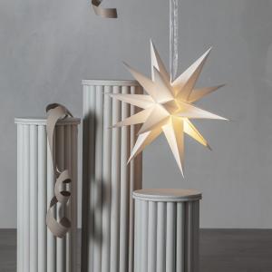 Star Trading December Pappersstjärna 45cm Vit