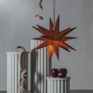 Star Trading December Pappersstjärna 45cm Brun