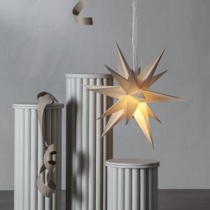 Star Trading December Pappersstjärna 45cm Beige