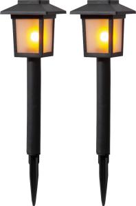 Star Trading Flame Mini Solcellspollare Svart 2-pack