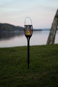 Star Trading Flame Solcellsfackla Svart 42cm