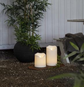 Star Trading Flamme Grand Blockljus LED Vit 20cm