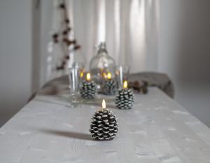 Star Trading Flamme Kotte Blockljus LED Brun