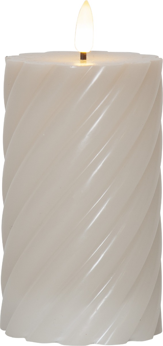 Star Trading Flamme Blockljus LED Beige 15cm