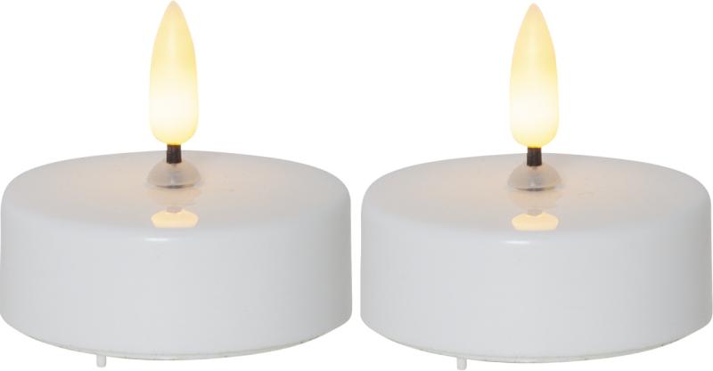 Star Trading Flamme Värmeljus LED 2-Pack Vit 5,5cm at lavanille