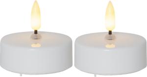 Star Trading Flamme Värmeljus LED 2-Pack Vit 5,5cm