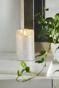Star Trading Flamme Rustic Blockljus LED Silver 12,5cm