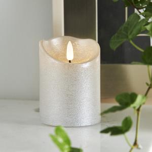 Star Trading Flamme Rustic Blockljus LED Silver 10cm