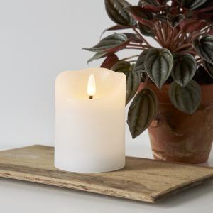 Star Trading Flamme Rustic Blockljus LED 10cm Vit