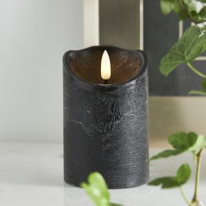Blockljus LED Svart Flamme Rustic Star Trading 12,5cm
