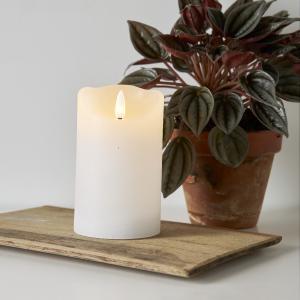 Star Trading Flamme Rustic Blockljus LED 12,5cm Vit