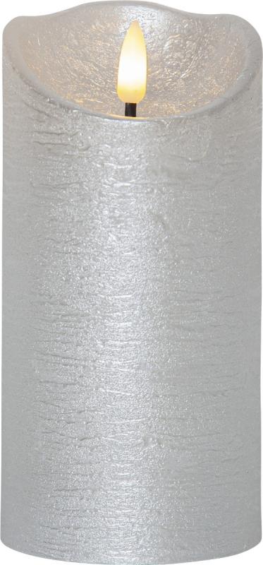 Blockljus LED Star Trading Flamme Rustic Silver 7,5x15cm at lavanille