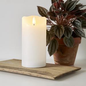 Star Trading Flamme Rustic Blockljus LED Vit 15cm