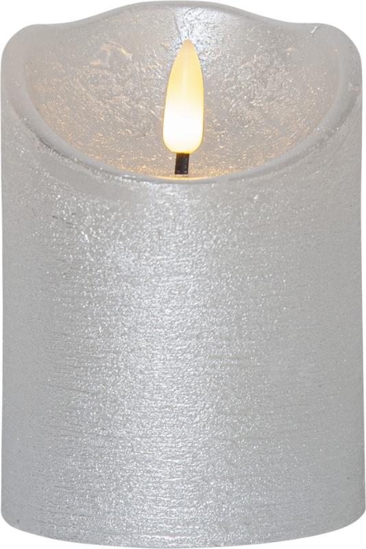 Star Trading Flamme Rustic Blockljus LED Silver 10cm at lavanille