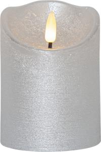 Star Trading Flamme Rustic Blockljus LED Silver 10cm