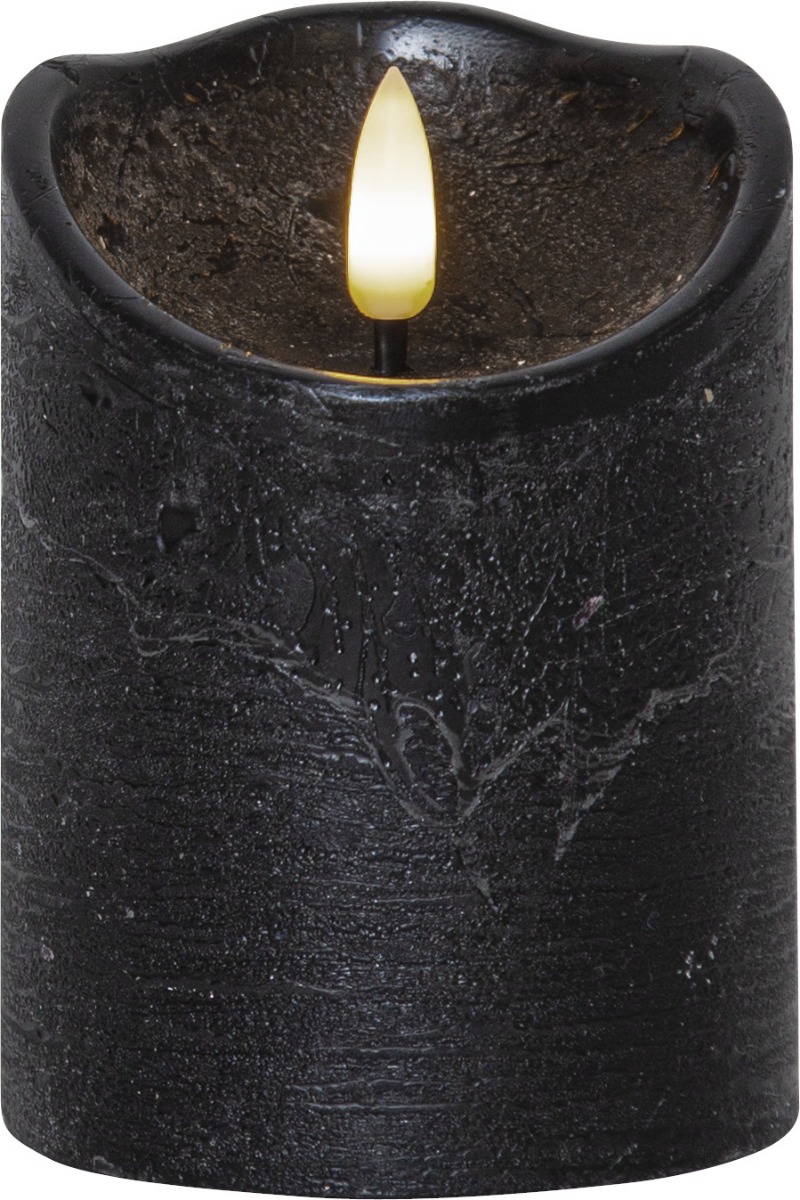 Blockljus LED Svart Flamme Rustic Star Trading 10cm at lavanille