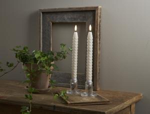 Star Trading Flamme Swirl Antikljus LED Beige 2-Pack