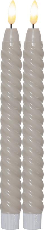 Kronljus LED Star Trading Flamme Swirl Beige 2-Pack 25cm at lavanille