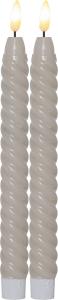 Star Trading Flamme Swirl Antikljus LED Beige 2-Pack