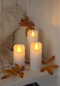 Star Trading Glow Blockljus LED Vit 15x5,5cm