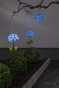 Star Trading Hortensia Solcellsdekoration 16cm Blå