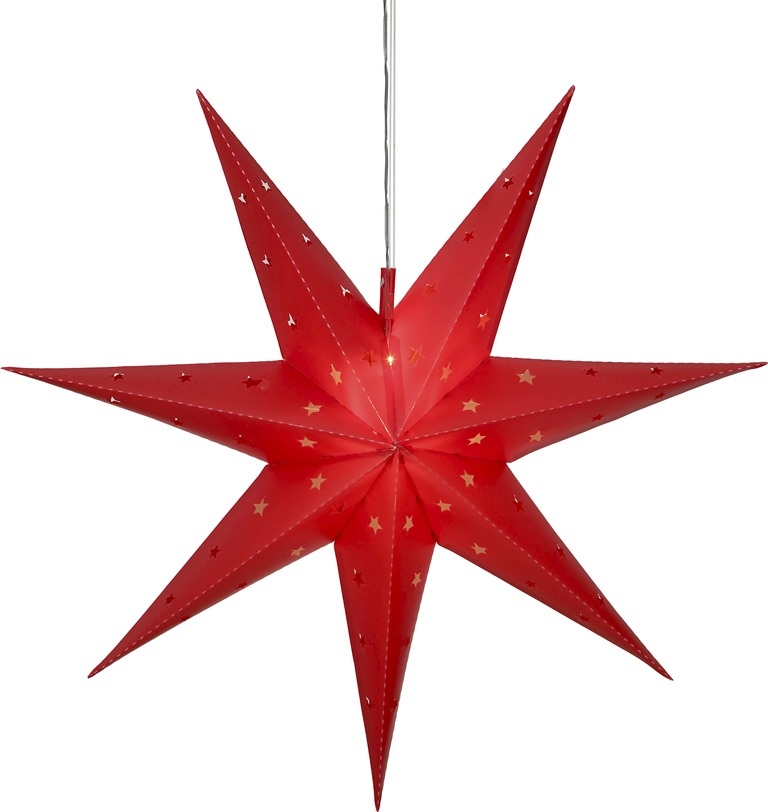 Star Trading Alice Julstjärna Batteridriven Röd 60 cm