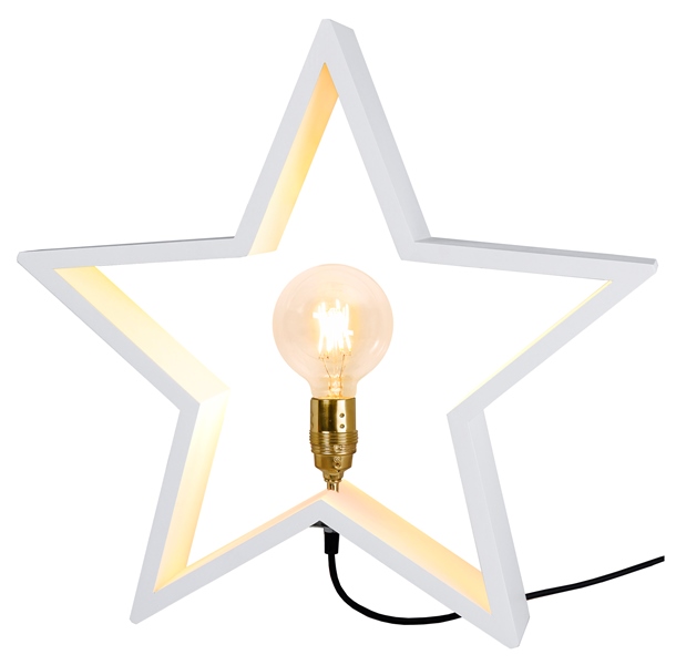 Star Trading Lysekil Trästjärna Vit 48cm at lavanille
