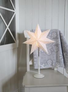 Star Trading Romantic Julstjärna 55cm På Fot Vit