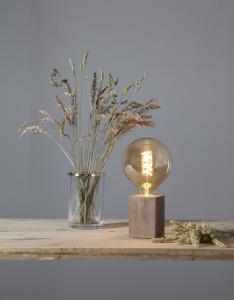 Lampfot Trä Brun Star Trading Lys 10cm