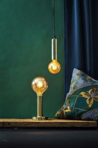 Lampfot E27 Mässing Star Trading Glans 17cm