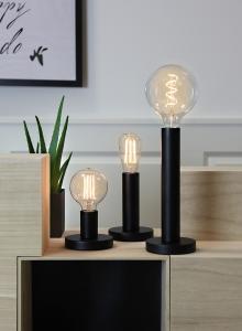 Lampfot E27 Svart Star Trading Glans 17cm