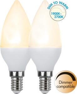 Star Trading LED-Lampa E14 C37 Dim To Warm 5W(35W) Vit