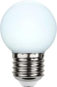 Star Trading LED-Lampa E27 Outdoor Lighting Daylight 1W Opal