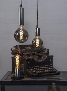 Star Trading LED-Lampa E27 Glob 95 Decoled Spiral 2W Rökfärgad