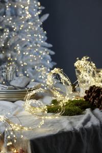 Star Trading Ljusslinga Inomhus Batteridriven Dew Drop Silver