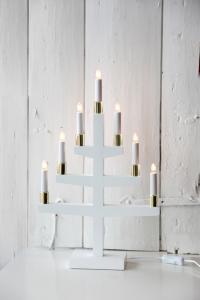Star Trading Trapp Ljusstake 54cm Vit