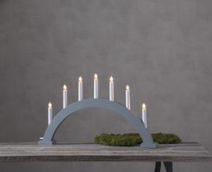 Star Trading Trapp Adventsljusstake Båge 34 cm Grå