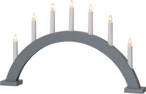 Star Trading Trapp Adventsljusstake Båge 34 cm Grå