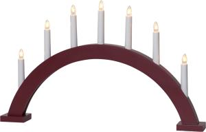 Star Trading Trapp Adventsljusstake Båge 34cm Röd