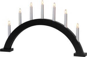 Star Trading Trapp Adventsljusstake Båge 34 cm Svart