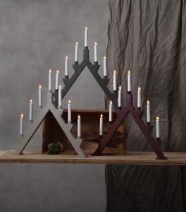 Star Trading Zack Adventsljusstake 53cm Grå