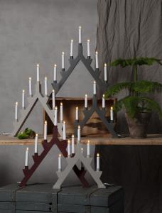 Star Trading Zack Adventsljusstake 41 cm Mörkgrå