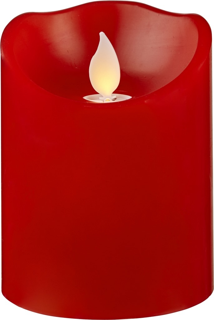 Star Trading M-Twinkle Blockljus LED Röd 10cm