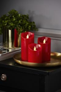 Star Trading M-Twinkle Blockljus LED Röd 15cm