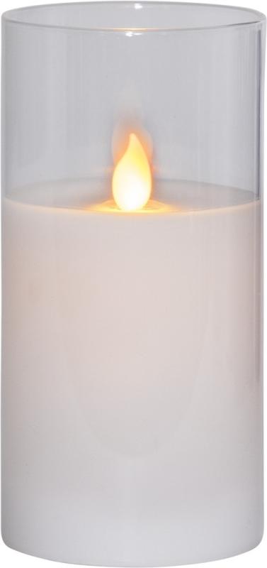 Blockljus LED Star Trading Glaslykta M-Twinkle Vit 7,5x15cm at lavanille