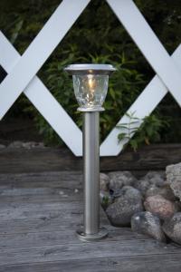 Star Trading Pireus Solcellspollare Rostfritt Stål 61cm