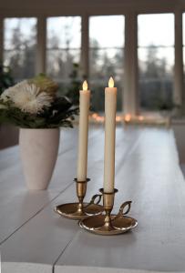 Star Trading Presse Antikljus LED 25cm Beige 2-Pack